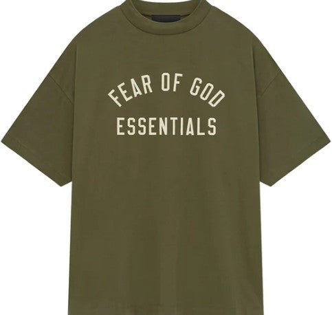 Fear of God Essentials Jersey Crewneck Tee MILITARY